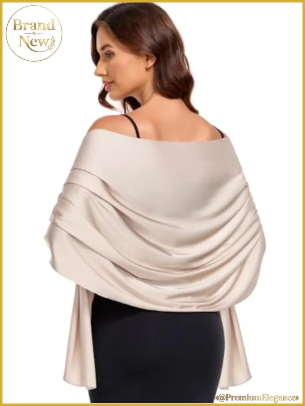Satin Shawl Wrap Evening Dress Wedding Formal Women's